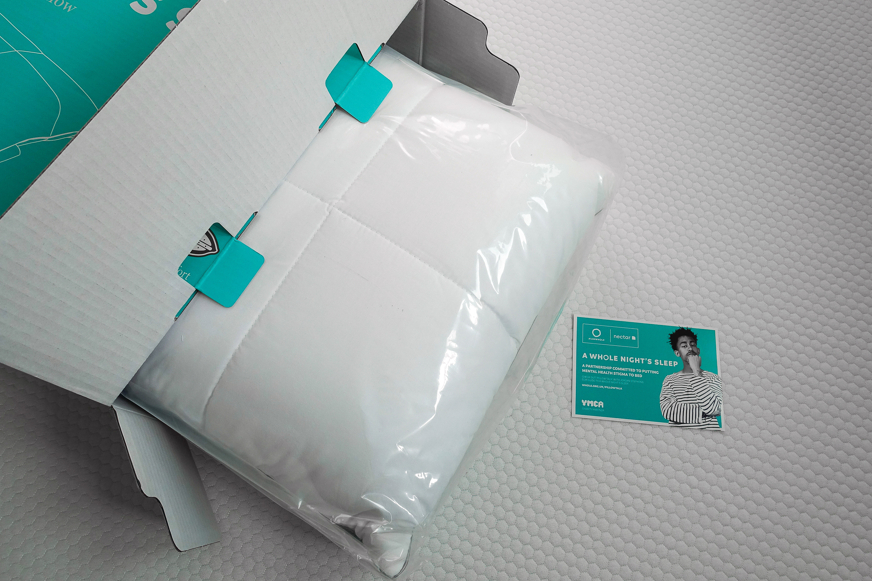 Nectar Whole Night’s Sleep pillow half out of box